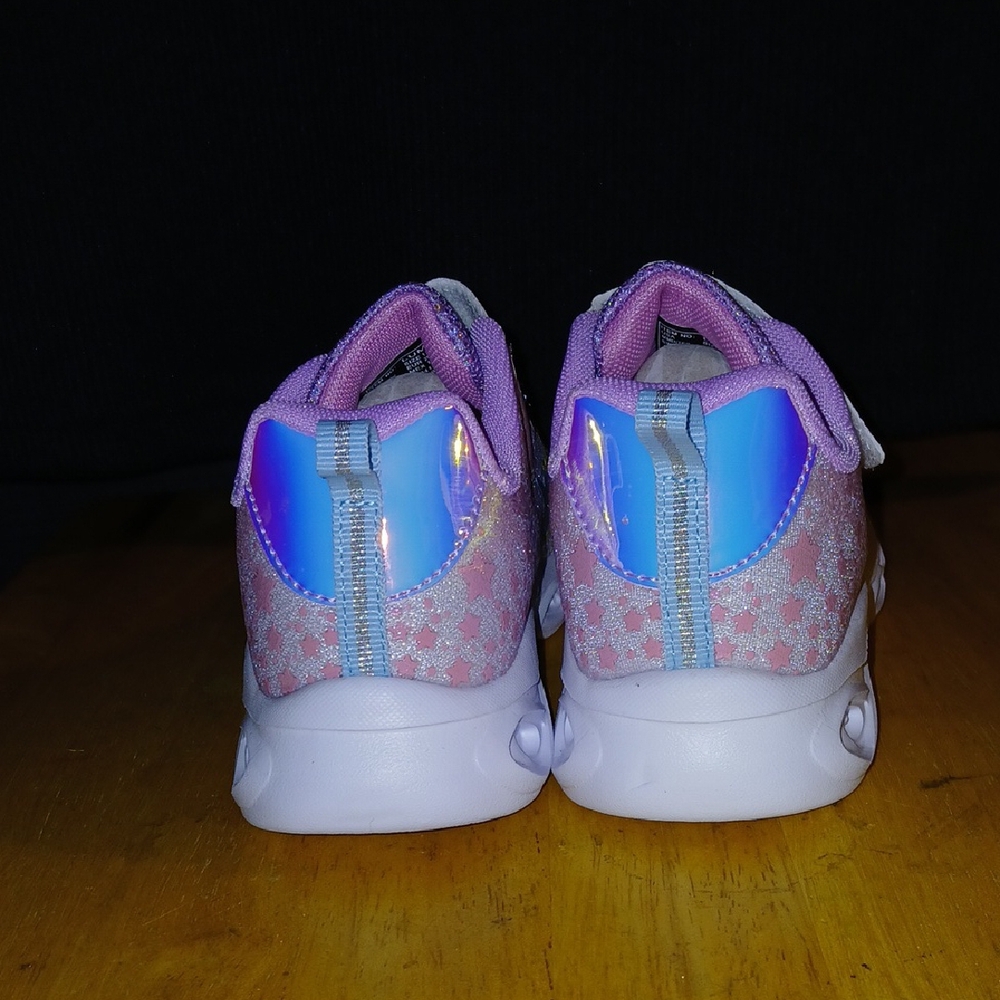 Geerx Kids' Glitter Sneakers - Pink and Light Blue - Picture 4 of 6